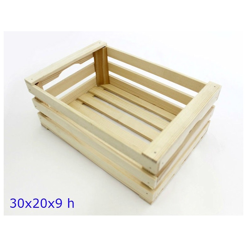 CASSETTA IN LEGNO NATURALE DI ABETE CM 30x20x10 H