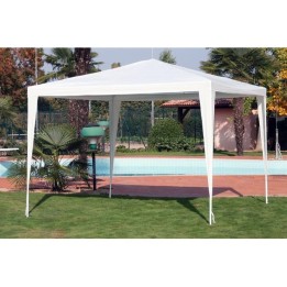 GAZEBO METALLO Mt 3x3 TOP RAFIA BIANCA