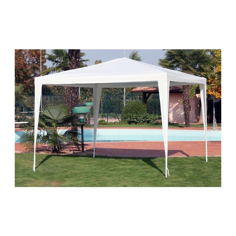 GAZEBO METALLO Mt 3x3 TOP RAFIA BIANCA