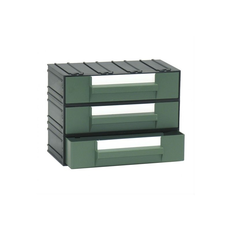 Cassettiera componibile 3 cassetti verdi porta oggetti e minuteria Ragstore