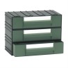 Cassettiera componibile 3 cassetti verdi porta oggetti e minuteria Ragstore