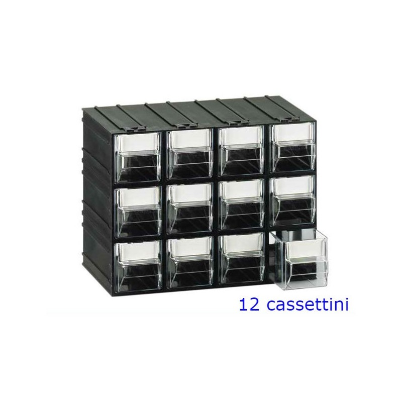 Cassettiera componibile 12 cassetti trasparenti – Organizer per minuteria | Ragstore