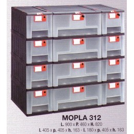 CASSETTIERA PLASTICA 12 CASSETTI ART.312