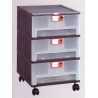 CASSETTIERA PLASTICA 3 CASSETTI CON RUOTE ART.203 R