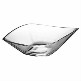 CENTROTAVOLA IN VETRO TRASPARENTE LEAF CM 37,5x22