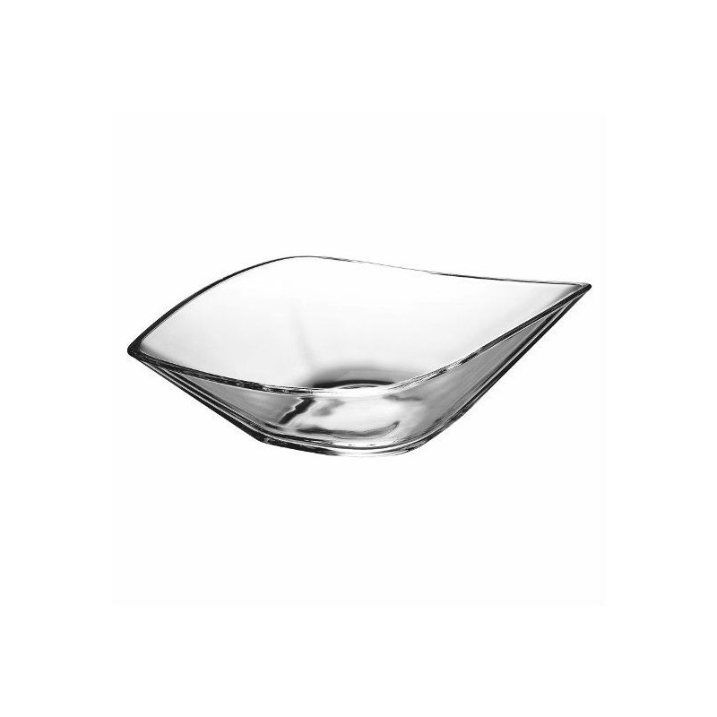 CENTROTAVOLA IN VETRO TRASPARENTE LEAF CM 37,5x22