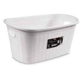 CESTA BIANCHERIA ELEGANCE OVALE 35 LT BIANCA