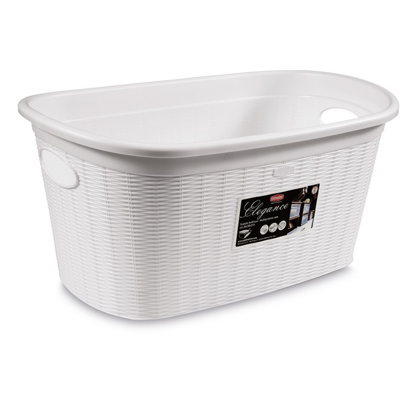 CESTA BIANCHERIA ELEGANCE OVALE 35 LT BIANCA