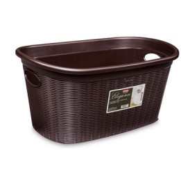 CESTA BIANCHERIA ELEGANCE OVALE 35 LT MOKA