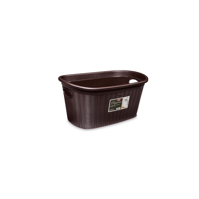 CESTA BIANCHERIA ELEGANCE OVALE 35 LT MOKA