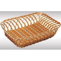 CESTINO PANE RETTANGOLARE CM 37x28 POLY-RATTAN