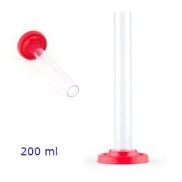 CILINDRO TRASPARENTE PER MISURAZIONI 200 ML