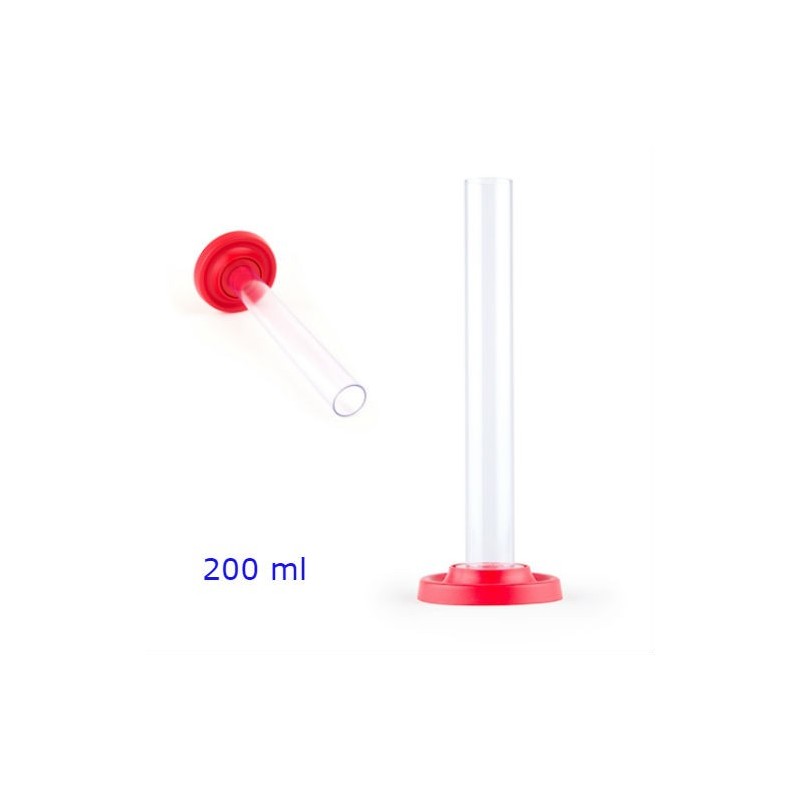 CILINDRO TRASPARENTE PER MISURAZIONI 200 ML
