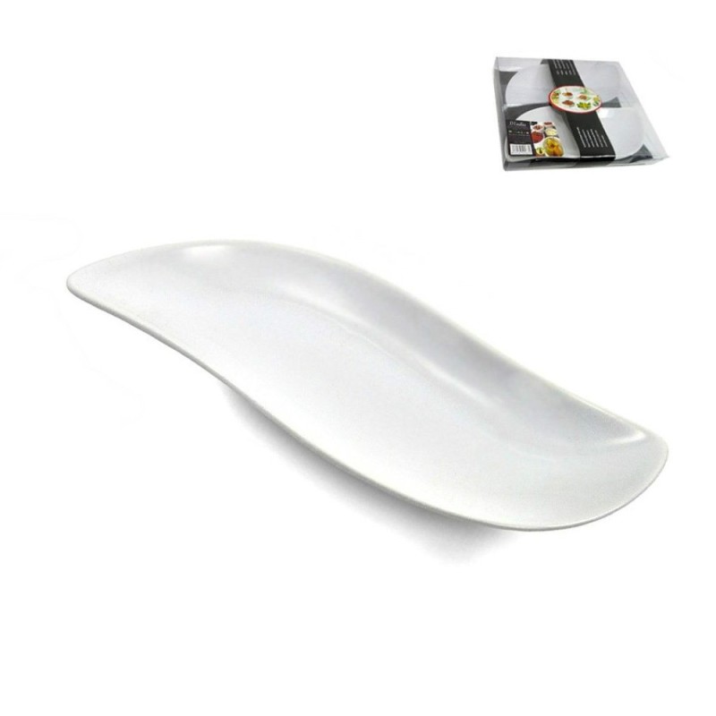 CIOTOLA PORCELLANA OVALE CM 19x8 BIANCO 2 Pz