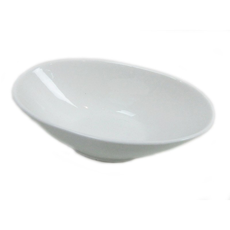 CIOTOLA PORCELLANA OVALE CM 20x13x6 BIANCO