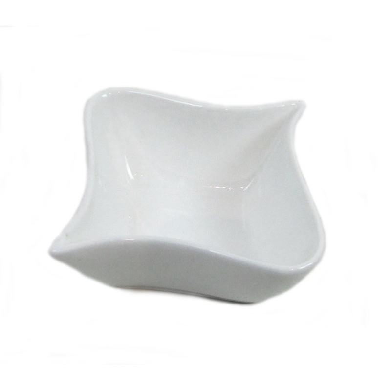 CIOTOLA PORCELLANA QUADRATA CM 8x8x4 BIANCO