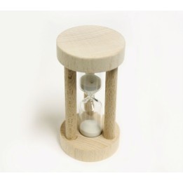 CLESSIDRA IN LEGNO DI FAGGIO 3 MINUTI CM 4,5x8,5