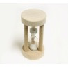 CLESSIDRA IN LEGNO DI FAGGIO 3 MINUTI CM 4,5x8,5
