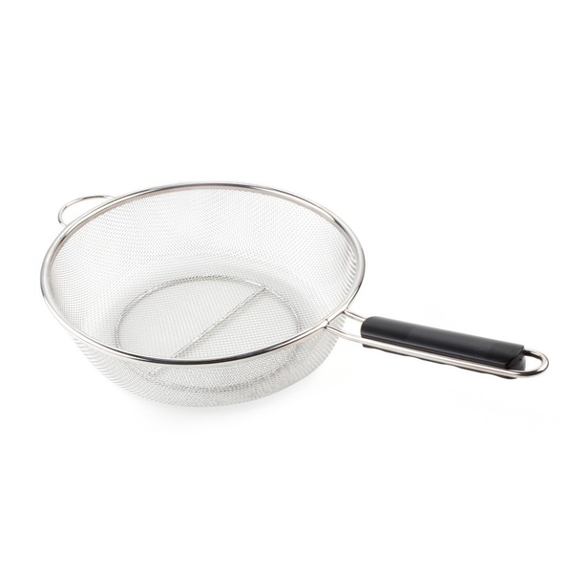 COLINO INOX A RETE CON FONDO PIATTO E MANICO CM 25