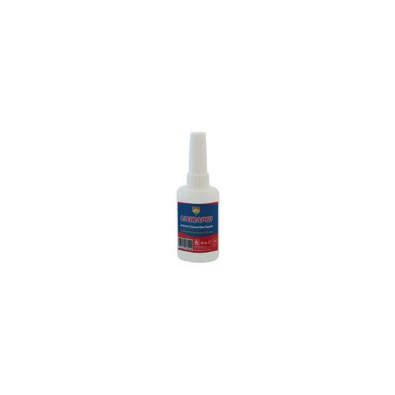Confezione tubetto Colla Saldatutto Unirapid 50 gr su sfondo bianco