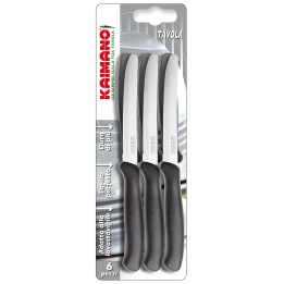 Set 6 Coltelli da Tavola Kaimano Italicus Neri | RagStore