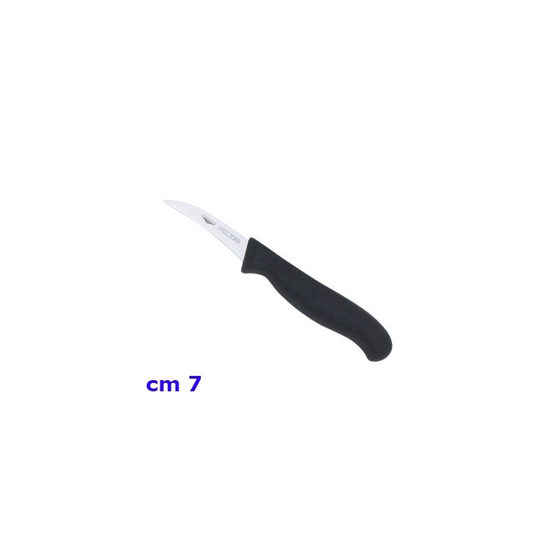 COLTELLO SPELUCCHINO CM  7 - MANICO PLASTICA NERO