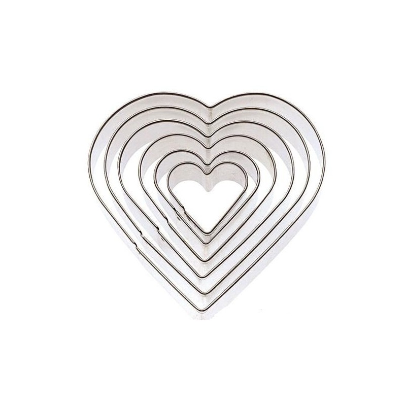 FORMA BISCOTTI INOX Pz 6 CUORE