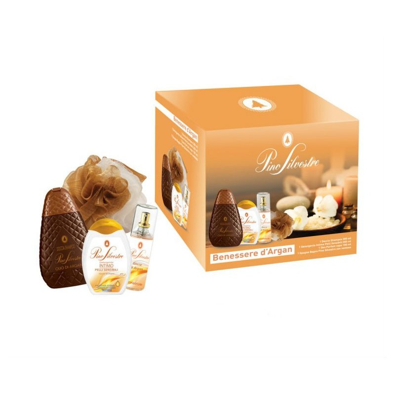 CONFEZIONE REGALO NATALE UNISEX PINO SILVESTRE BENESSERE D'ARGAN