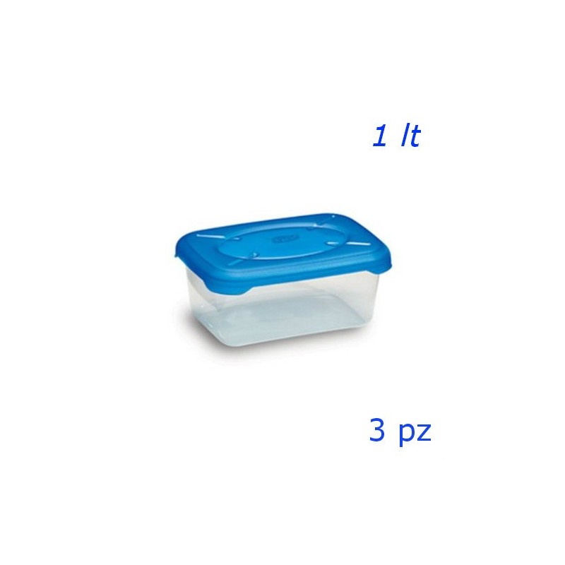 CONTENITORI ERMETICI BELLI&FORTI FRIGOBELLA Pz 3 RETTANGOLARI