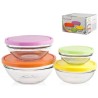 CONTENITORI IN VETRO CON COPERCHIO SNACK SET Pz 4