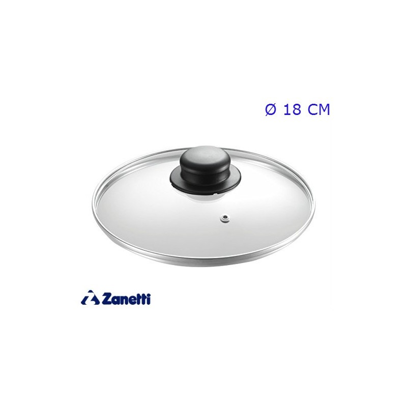COPERCHIO IN VETRO CON POMELLO CM 18 ZANETTI