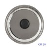 COPERCHIO INOX CM 20 CON POMELLO PLASTICA
