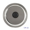 COPERCHIO INOX CM 22 CON POMELLO PLASTICA