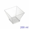 COPPETTA FINGER-FOOD QUADRATA 200 CC 12 Pz TRASPARENTE