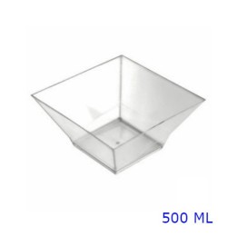 COPPETTA FINGER-FOOD QUADRATA 500 CC 10 Pz TRASPARENTE