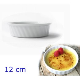 COPPETTA PORCELLANA PER CREMA CATALANA CM 12x3,5 BIANCA