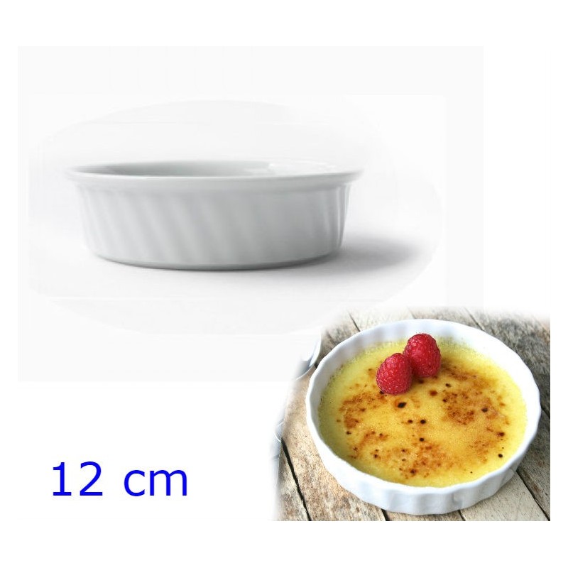 COPPETTA PORCELLANA PER CREMA CATALANA CM 12x3,5 BIANCA