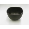 COPPETTA QUADRATA PORCELLANA NERO OPACO CM 10x10x9,5 H