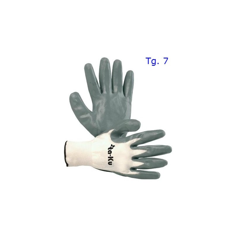 GUANTI NYLON-NITRILE GRIGIO FELIX G-TEK TAG.  7