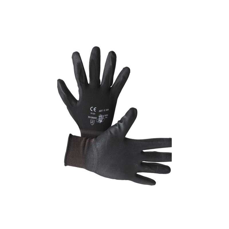 GUANTI NYLON-NITRILE NERO TAG. 9