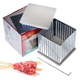 CUBO FABBRICA SPIEDINI ARROSTICINI ACCIAIO INOX CM 16x16