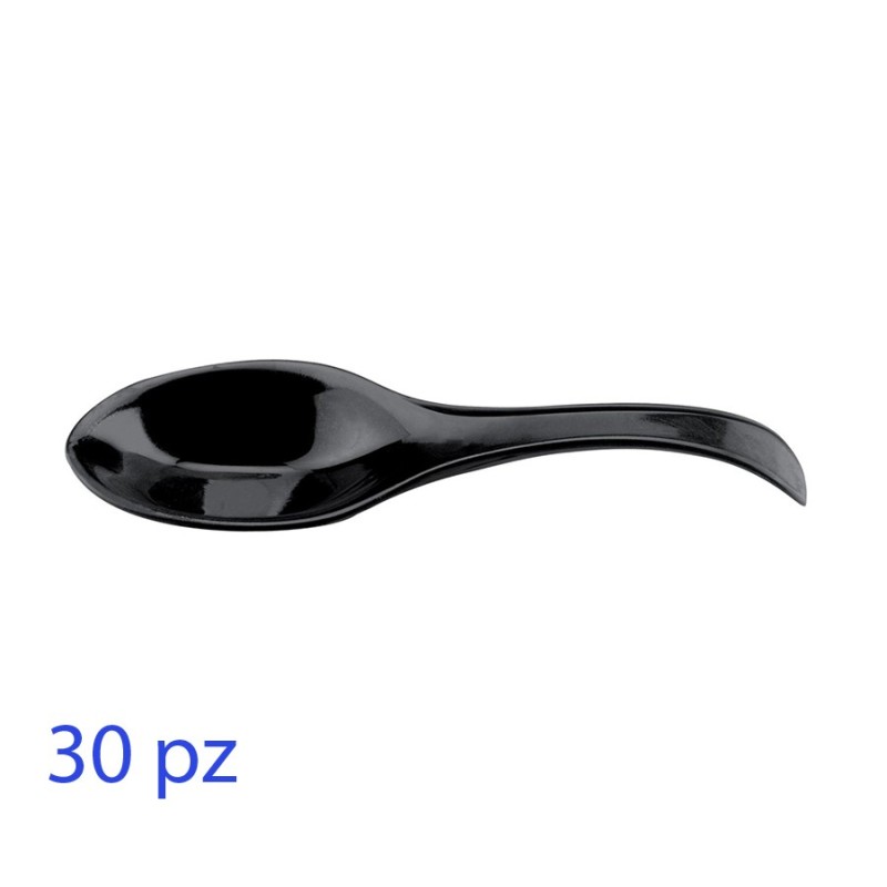 CUCCHIAIO FINGER-FOOD MONODOSE 15 CC 30 Pz NERO