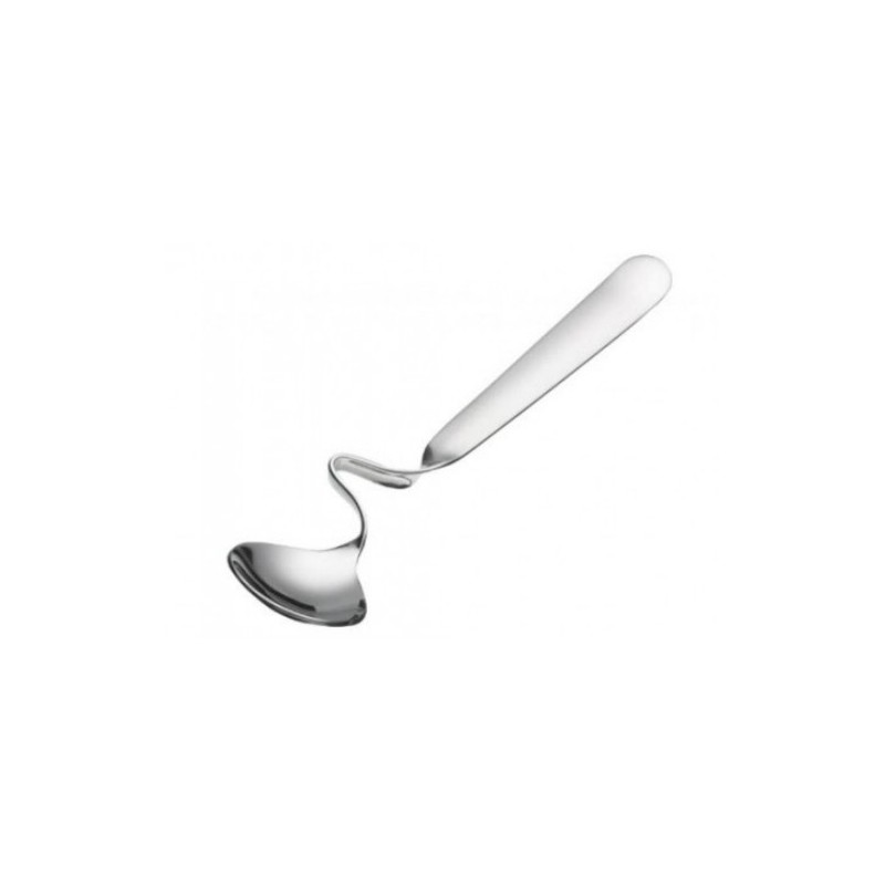 Cucchiaio miele in acciaio inox EVA cm 21 con design curvo antigoccia, ideale per barattoli e tazze