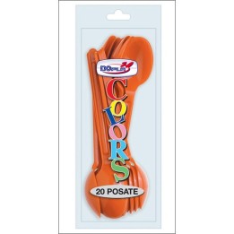 CUCCHIAIO PLASTICA DOPLA Pz 20 ARANCIONE