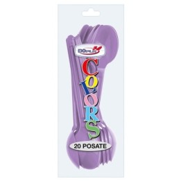 CUCCHIAIO PLASTICA DOPLA Pz 20 LILLA