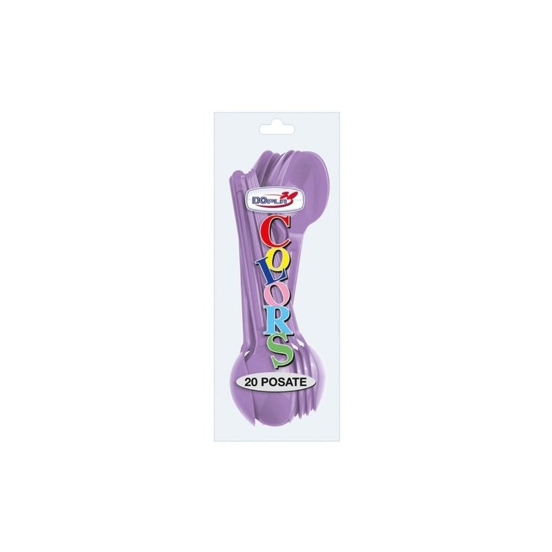 CUCCHIAIO PLASTICA DOPLA Pz 20 LILLA