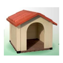 CUCCIA IN PLASTICA DOGGY 80 CREMA TETTO ROSSO