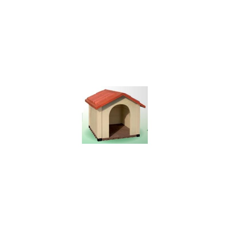 CUCCIA IN PLASTICA DOGGY 80 CREMA TETTO ROSSO