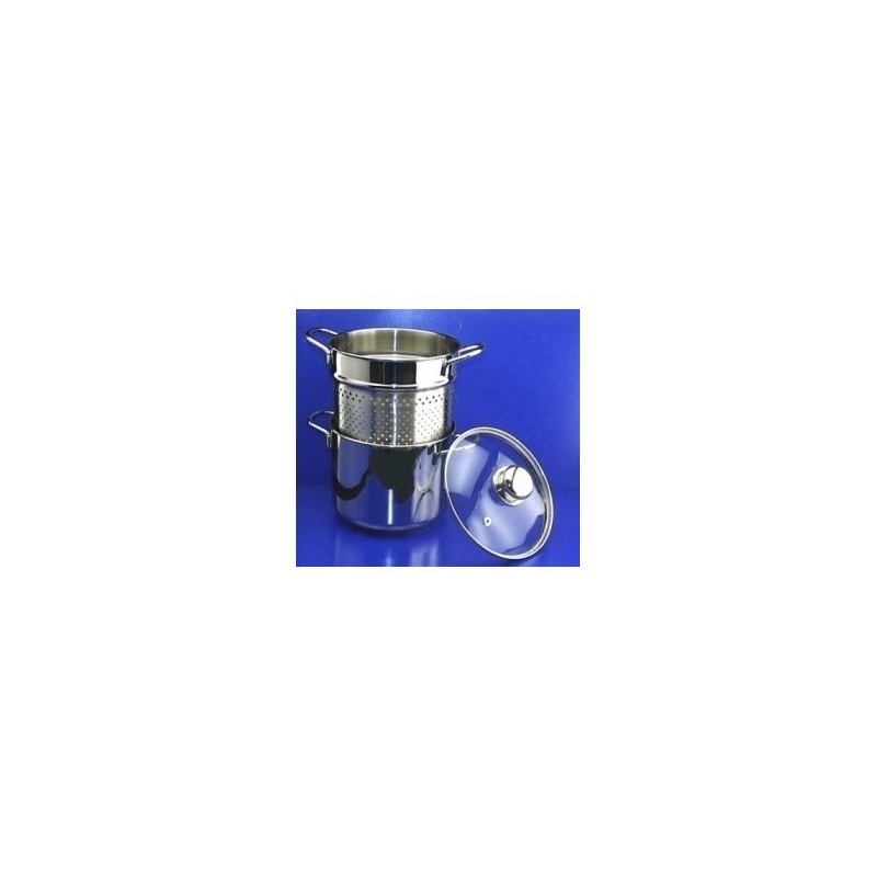 CUOCIPASTA INOX C/C VETRO CM 22 GM CASA