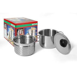 CUOCIPASTA INOX PASTAIOLA ARIANNA CON COPERCHIO CM 22